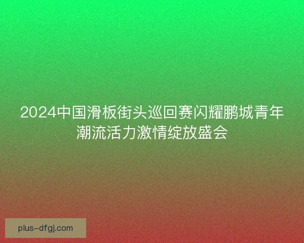2024中国滑板街头巡回赛闪耀鹏城青年潮流活力激情绽放盛会 2024中国滑板街头巡回赛闪耀鹏城青年潮流活力激情绽放盛会